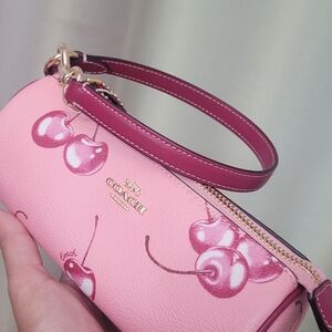 Authentic Coach Pink Cherry Print Women's Bag